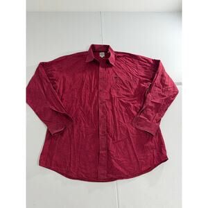 Cinch Western Men Long Sleeve Shirt Red Paisly Print Size Medium